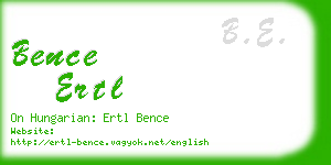bence ertl business card